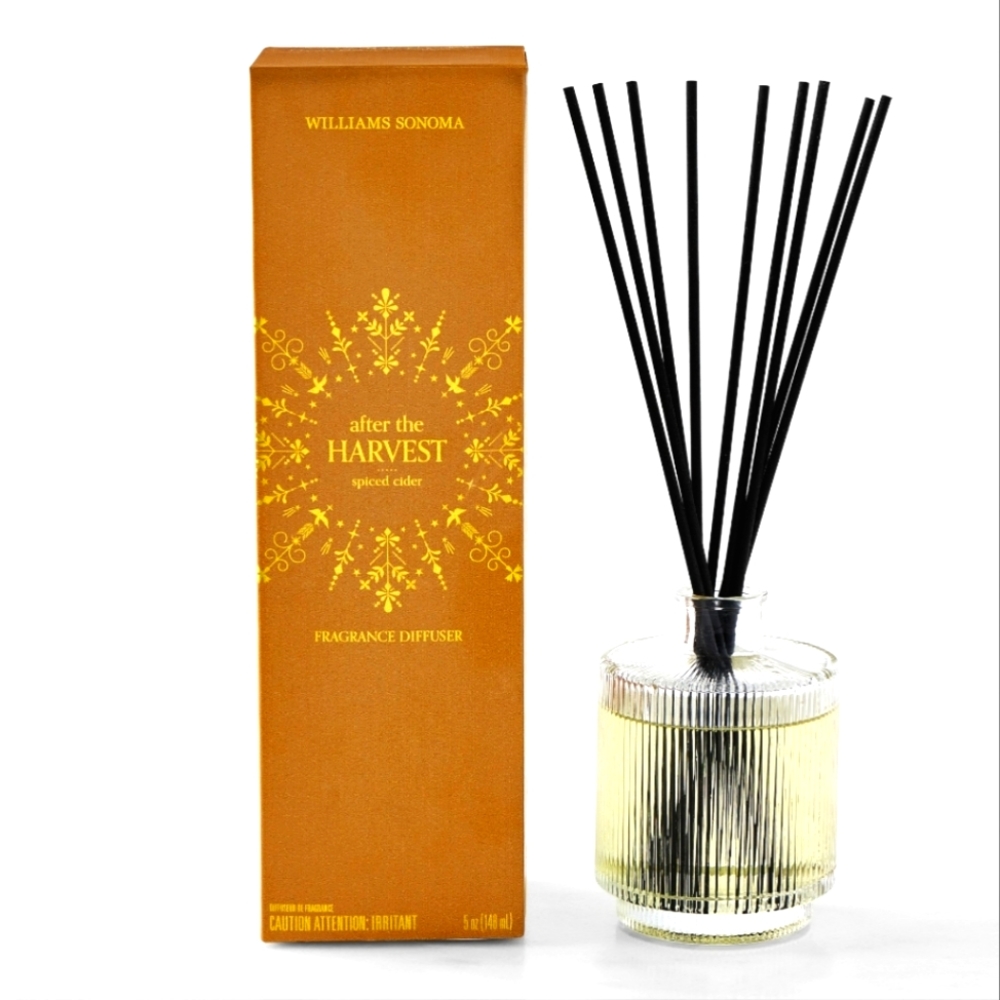 Williams Sonoma AFTER THE HARVEST Spiced Cider Fragrance Diffuser Reed Set NEW